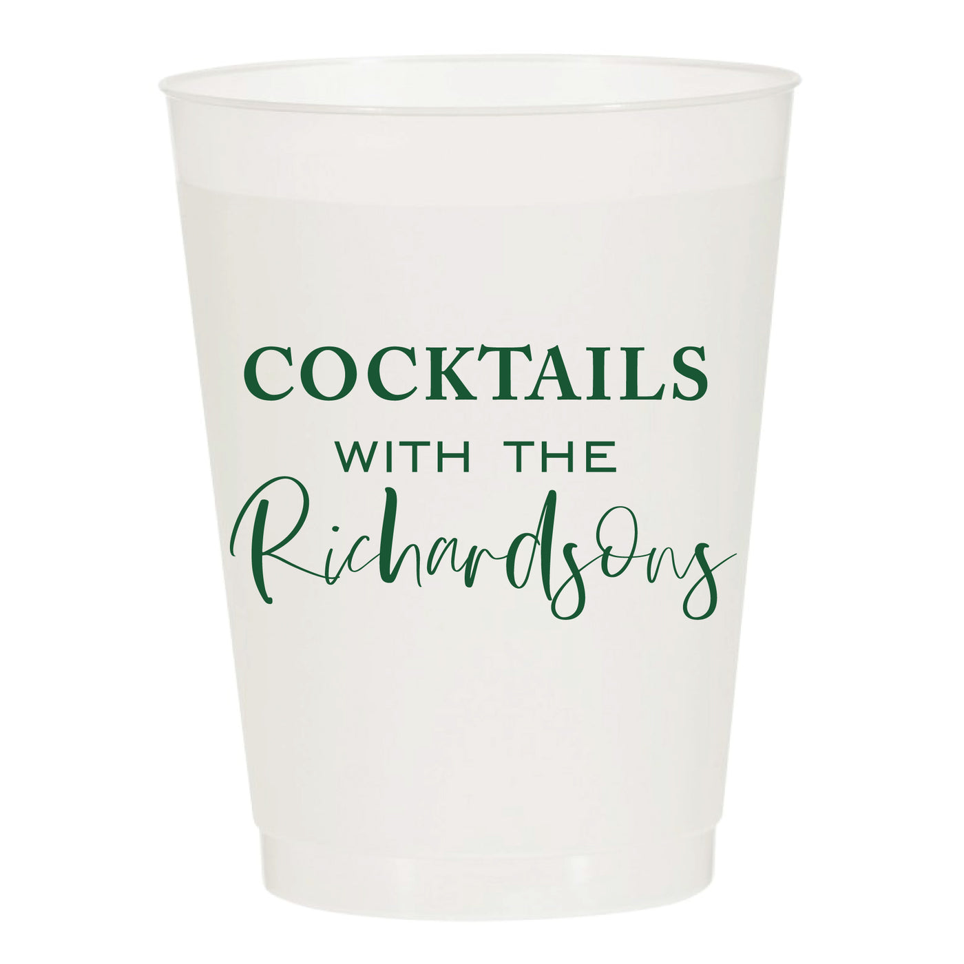 At Home Collection | Custom Last Name Cocktail Frosted Cups
