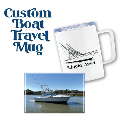 Custom Boat Sketch Travel Mug