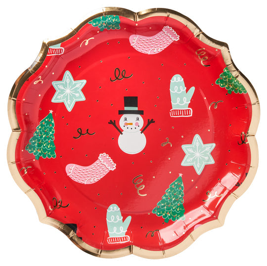 DINNER PLATE DECK THE HALLS/8PK