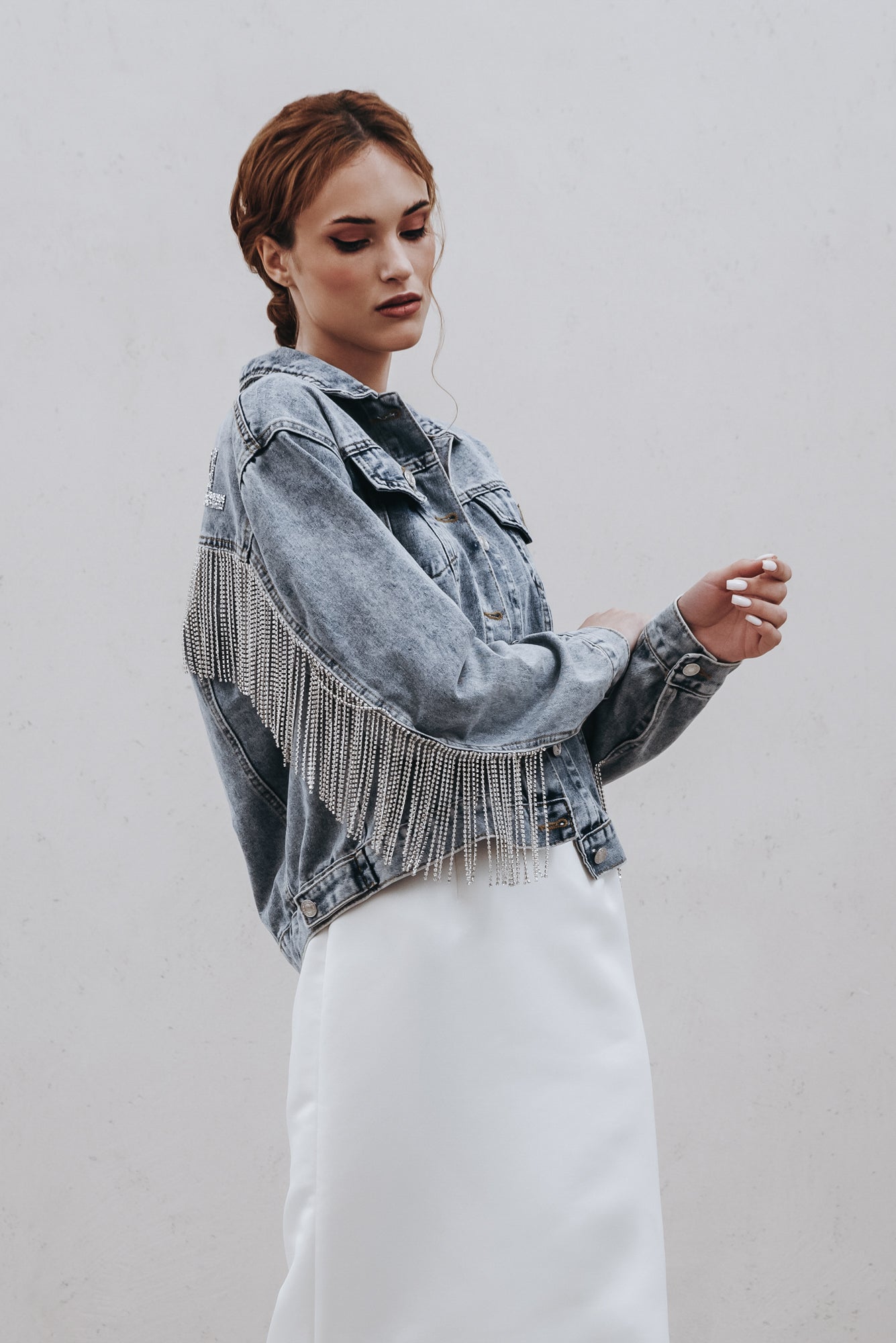 Rhinestone Fringe Jacket