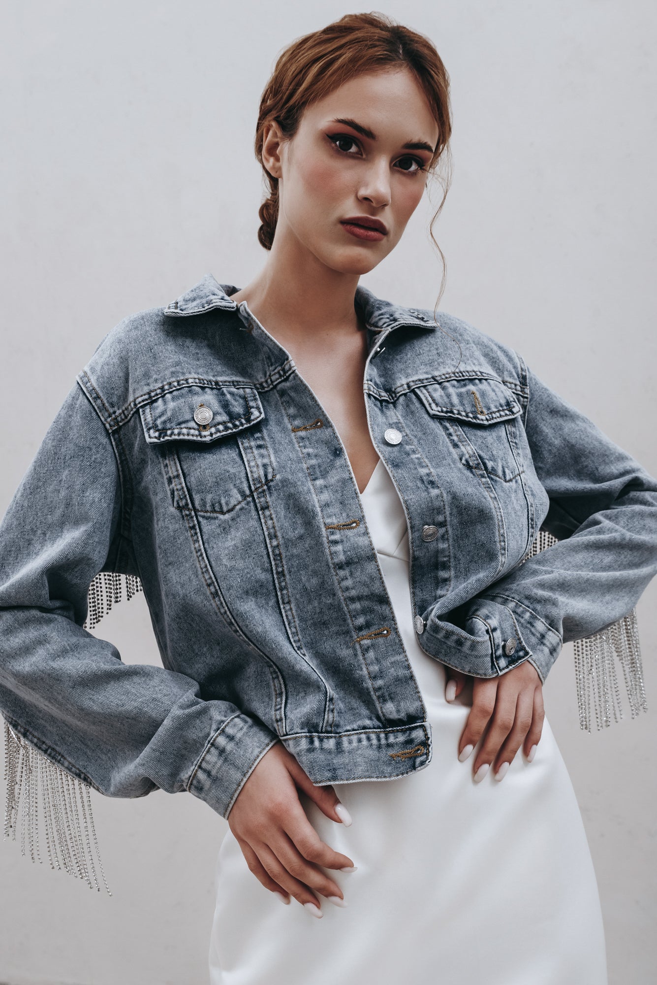 Rhinestone Fringe Jacket