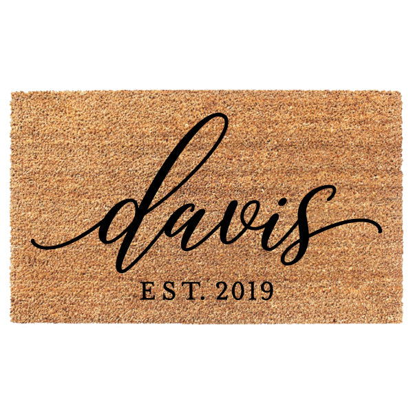 Last Name Script Custom Doormat