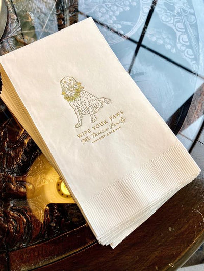 Custom Pet Drawing Cocktail Napkins