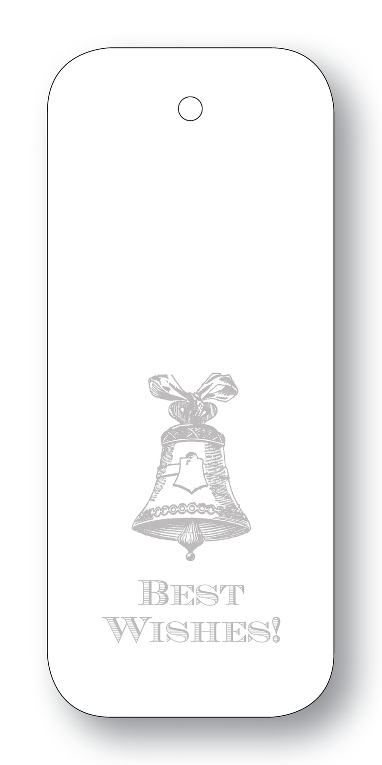 Best Wishes! Bell & Ribbon Gift Tag - Set of 6