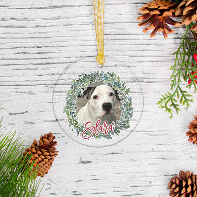 Custom Pet Photo Christmas Ornament