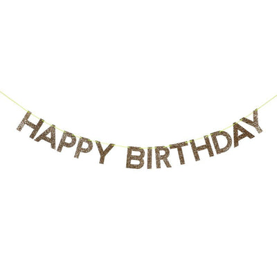 Gold Happy Birthday Garland