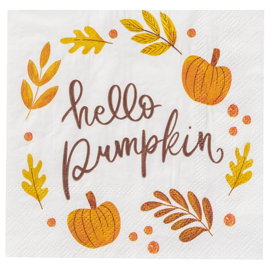 COCKTAIL NAPKIN HELLO AUTUMN 2 PLY/16PK
