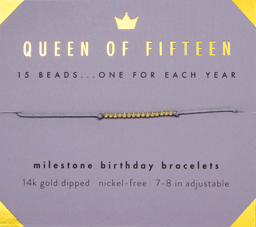 Fifteen - Gold Milestone Bracelet