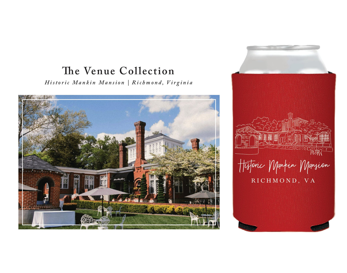 "The Venue Collection" | Historic Mankin Mansion Can Coolers