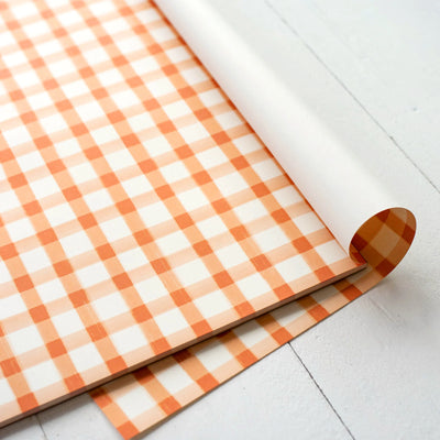 Orange Painted Check Placemat