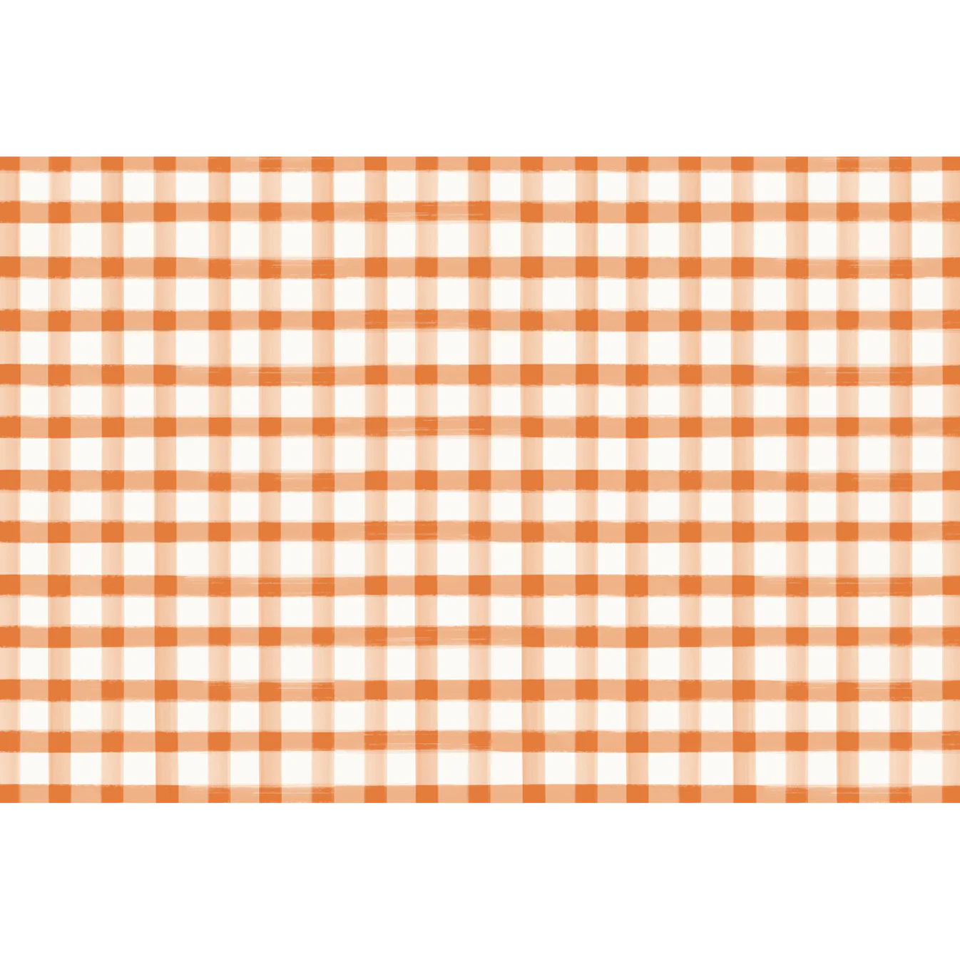 Orange Painted Check Placemat