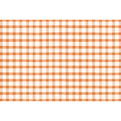 Orange Painted Check Placemat