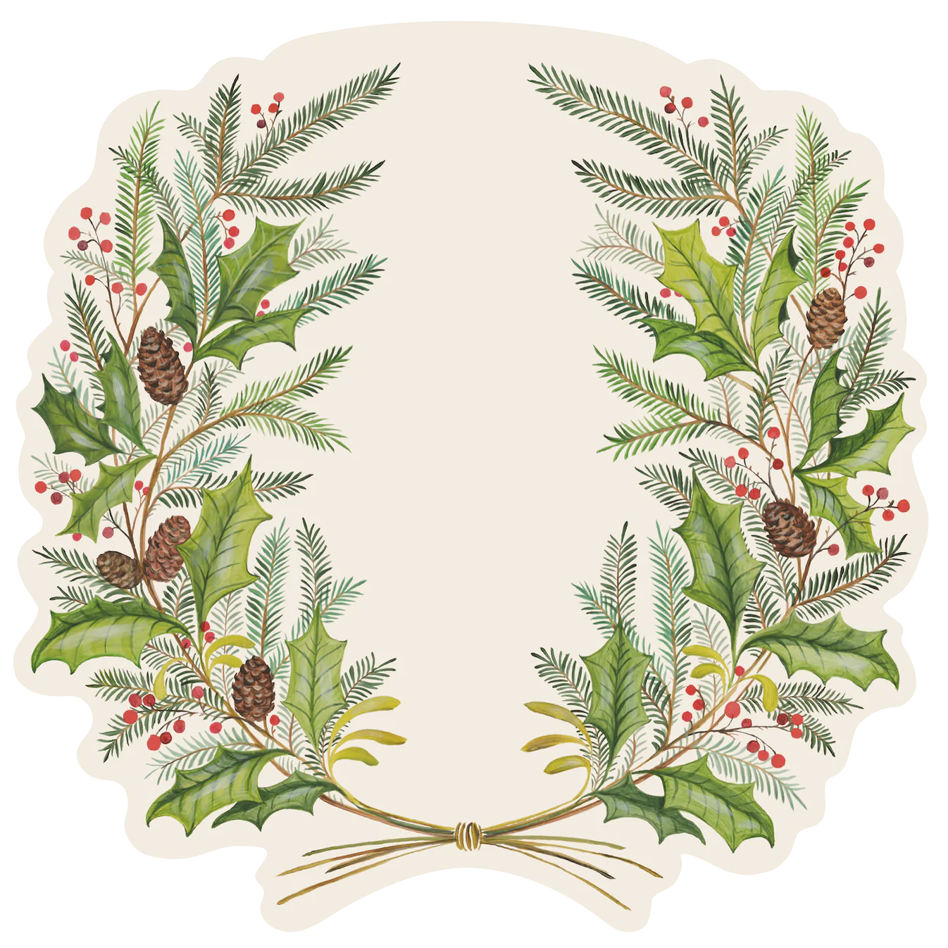 Die-Cut Christmas Sprigs Placemat