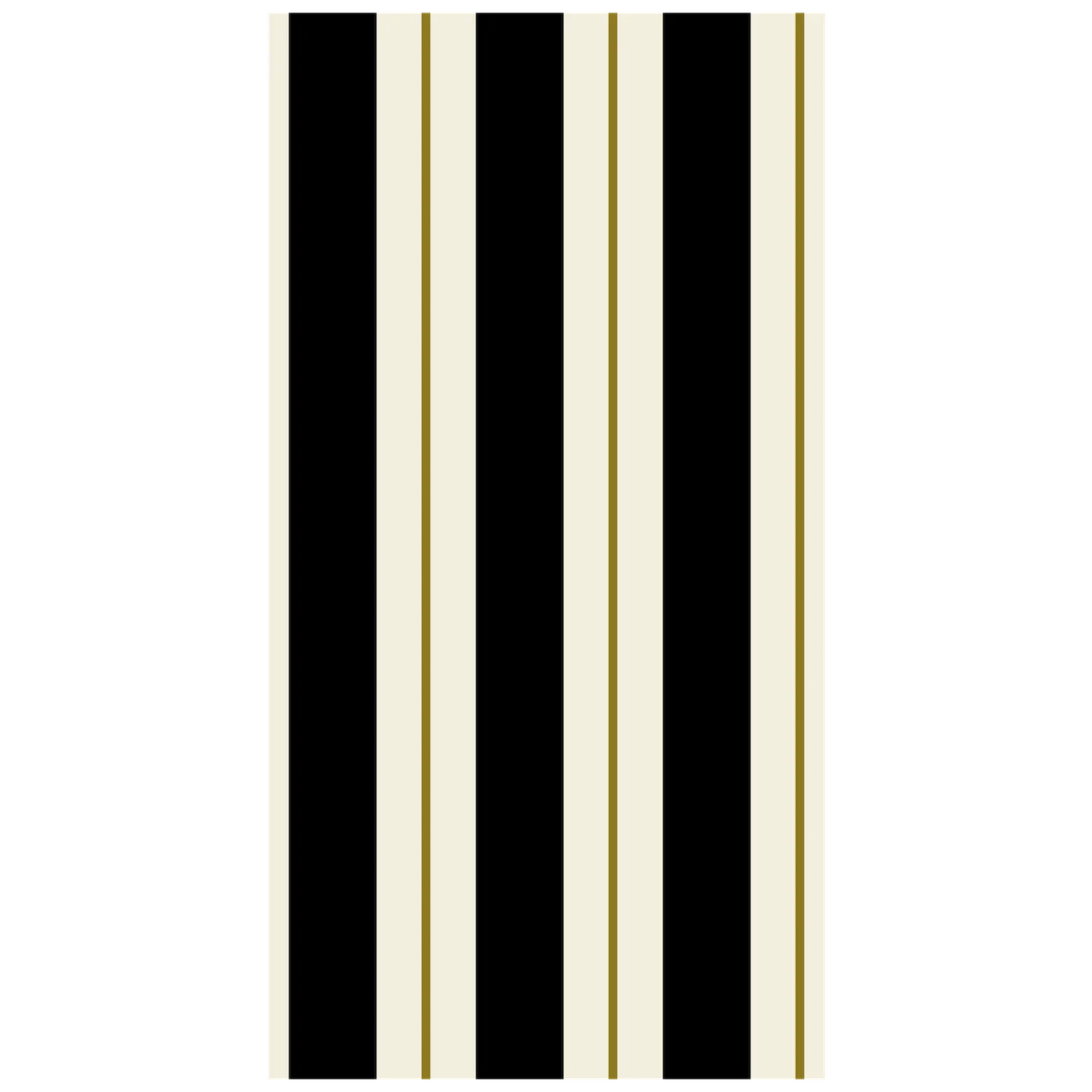 Black & Gold Awning Stripe Guest Napkins