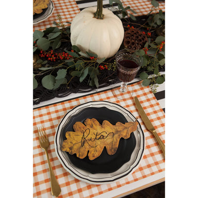 Orange Painted Check Placemat