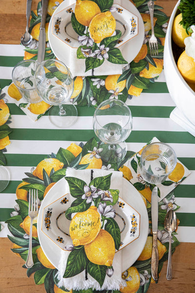 Die-Cut Lemon Wreath Placemat