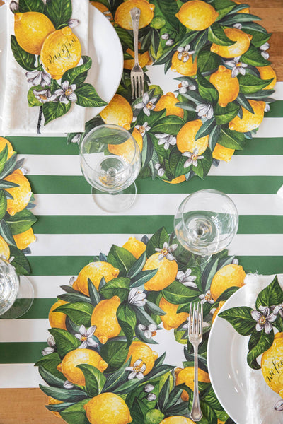 Die-Cut Lemon Wreath Placemat