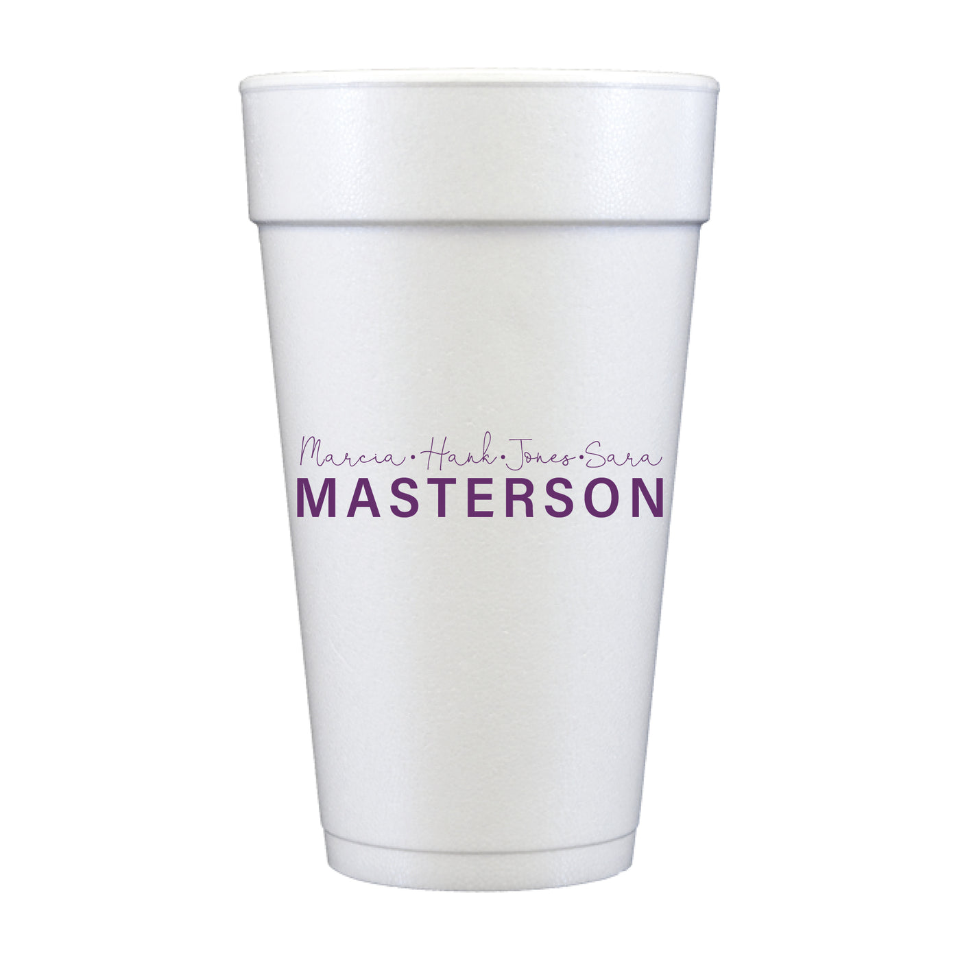 At Home Collection | Custom Family Name Foam Cups