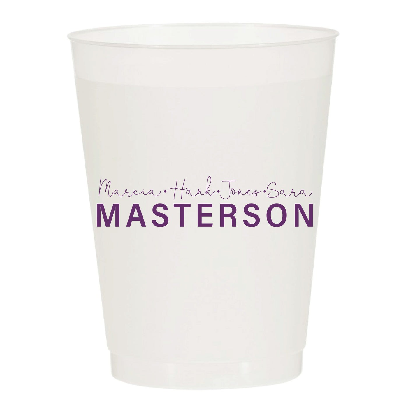 At Home Collection | Custom Last Name Family House Frosted Cups