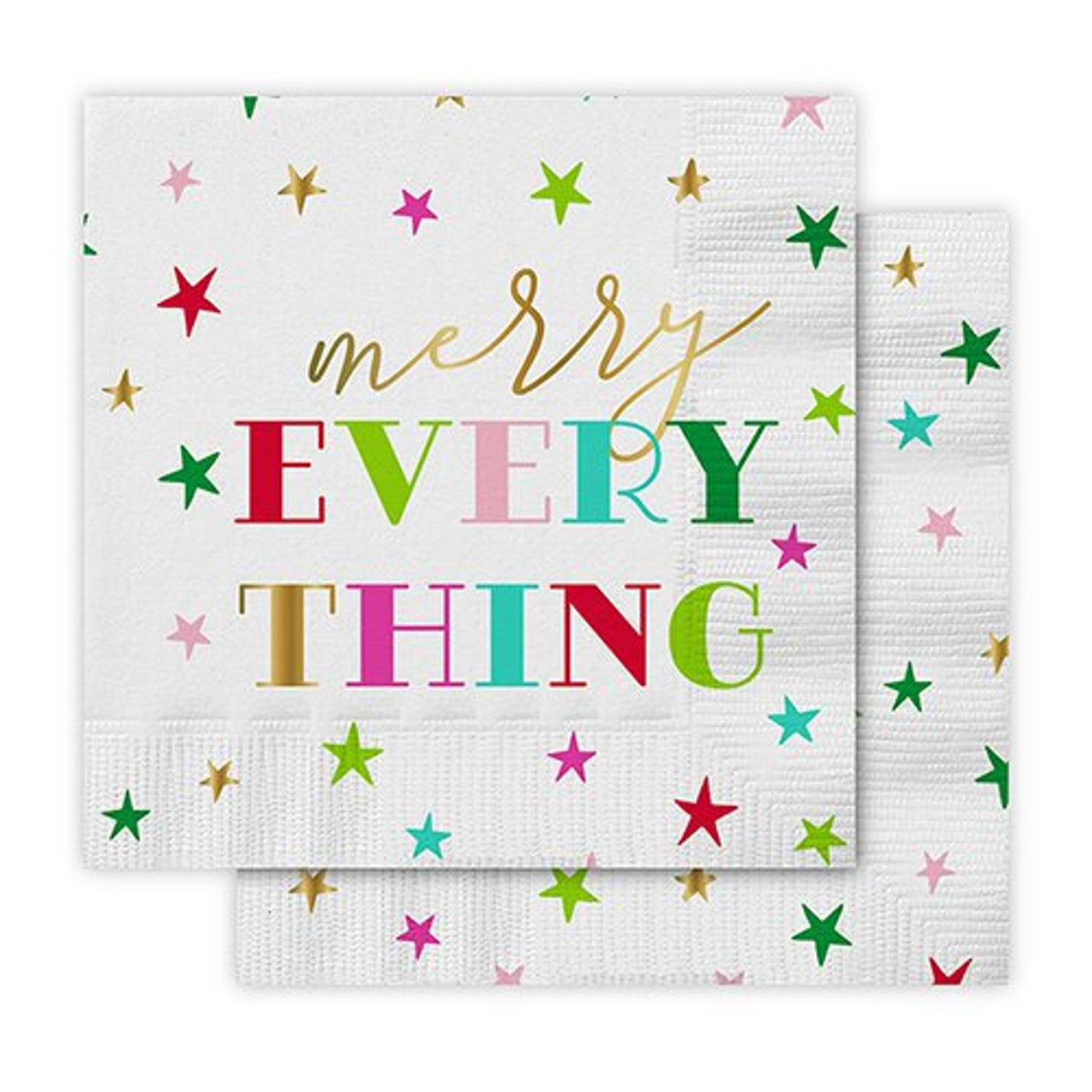 5" FOIL NAPKIN MERRY EVERYTHING 20CT