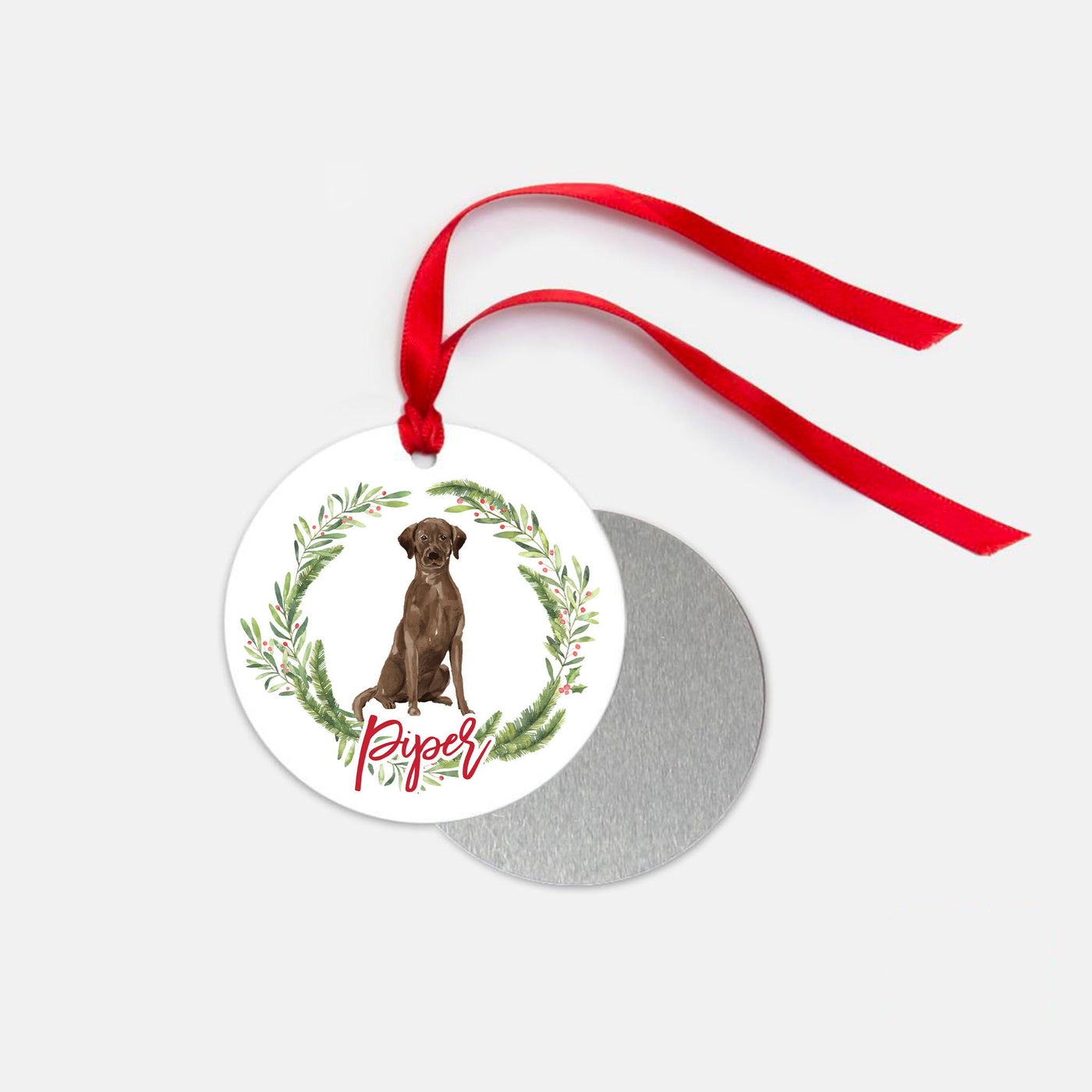 Personalized Watercolor Pet Christmas Ornament