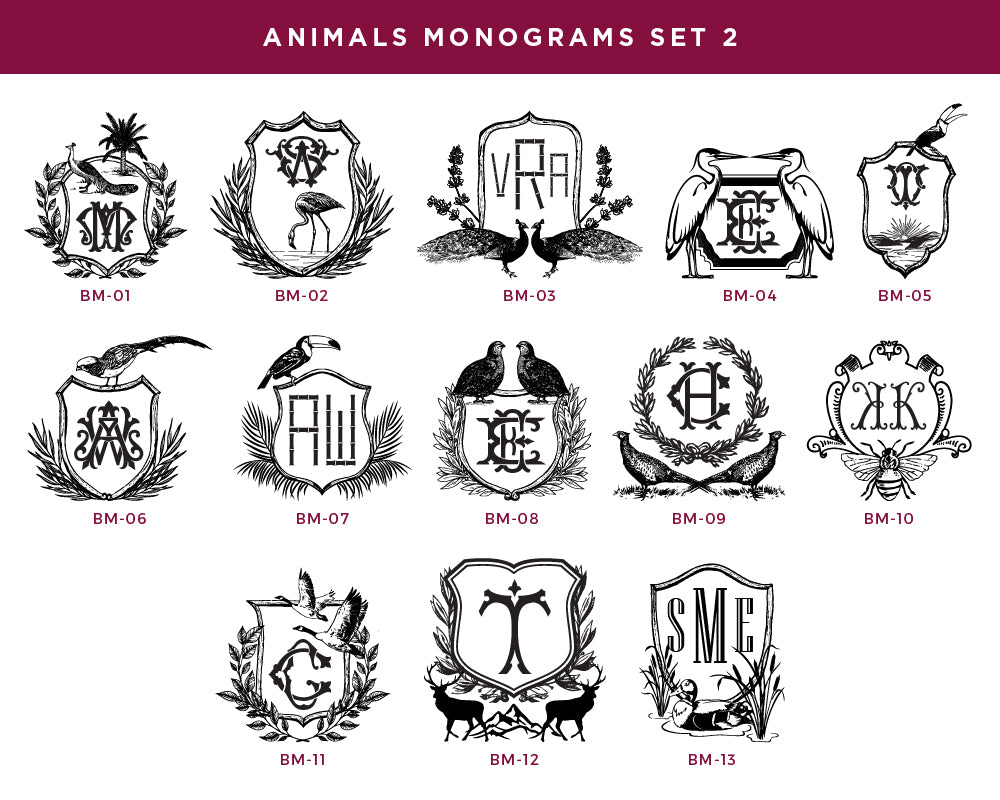 Nouveau Monogram Frosted Cups