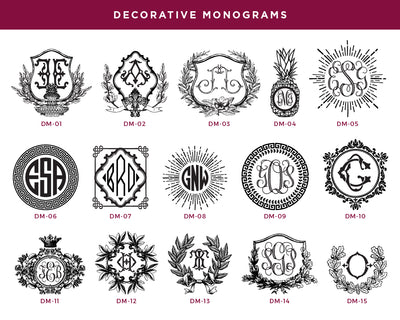 Nouveau Monogram Frosted Cups