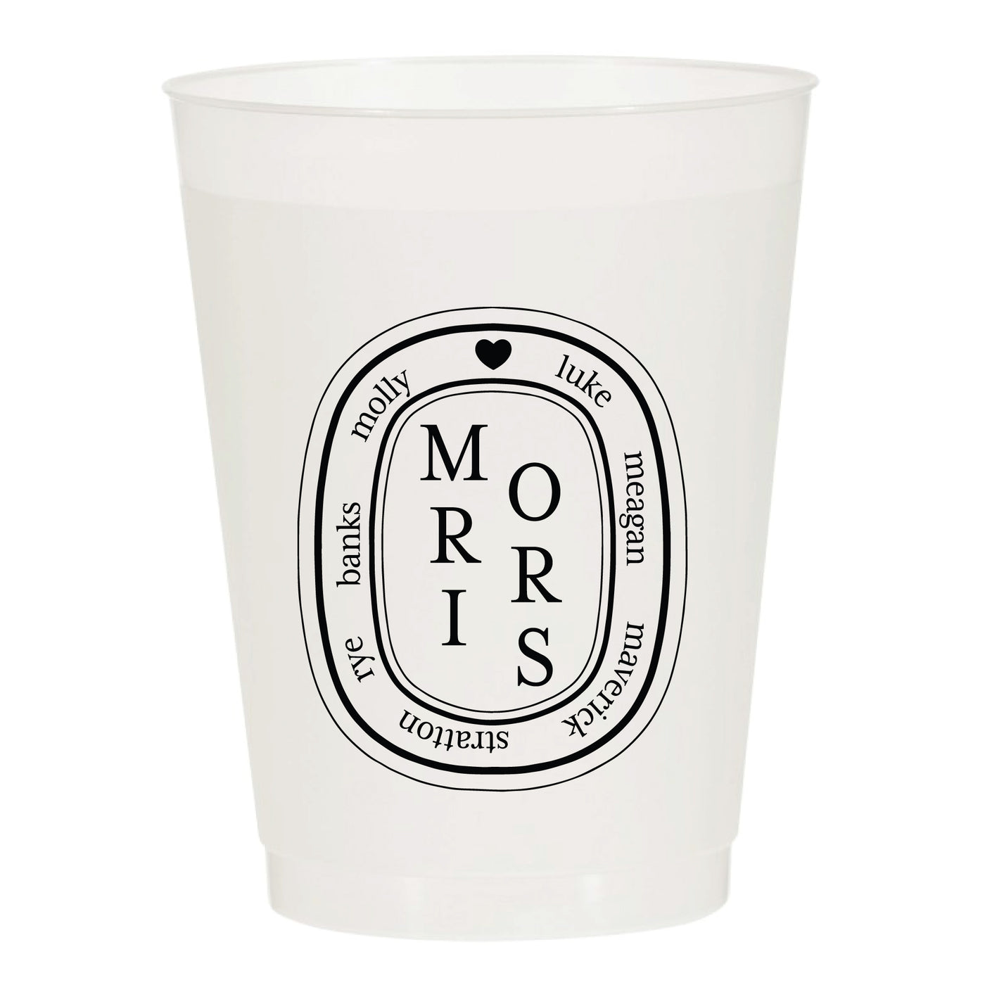 At Home Collection | Custom Last Name Family Frosted Cups