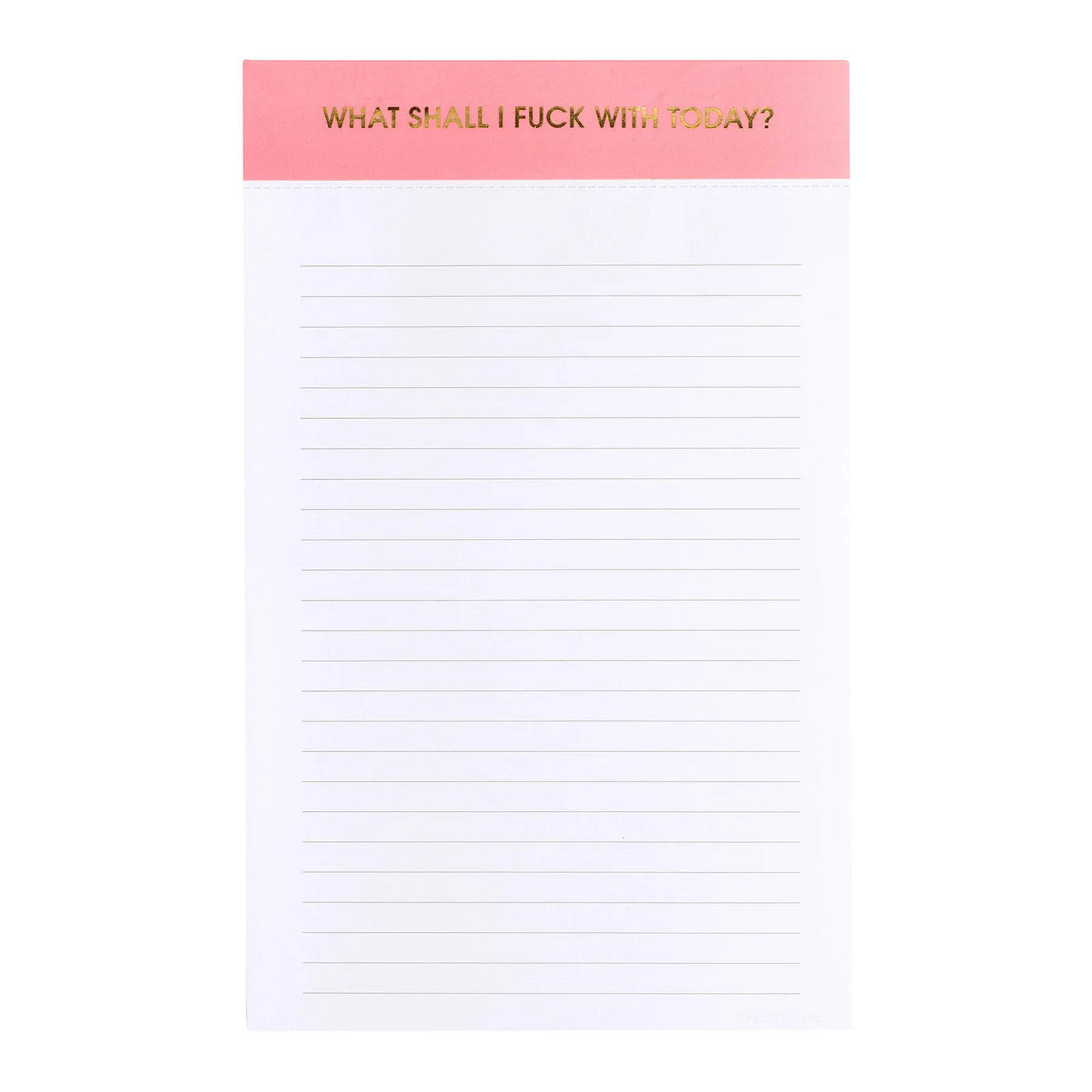 WHAT SHALL I FUCK WITH TODAY? - NOTEPAD