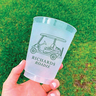 Custom Monogram Reusable Plastic Frosted 16oz Cups