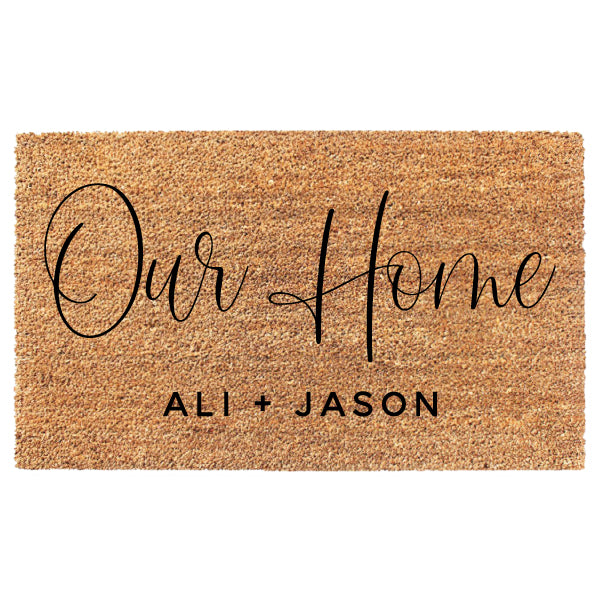 Our Home Names Custom Doormat