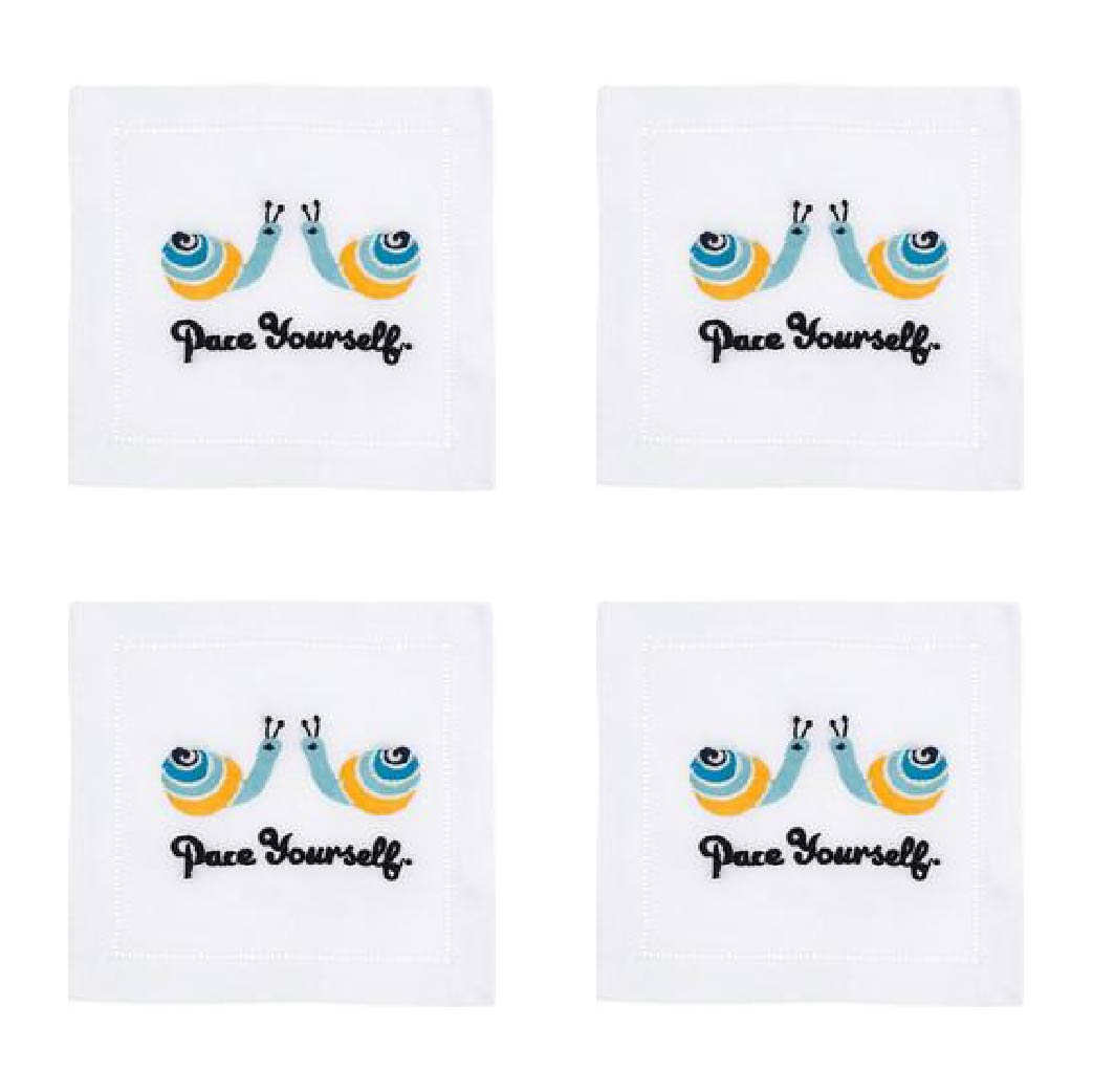PACE YOURSELF COCKTAIL NAPKIN
