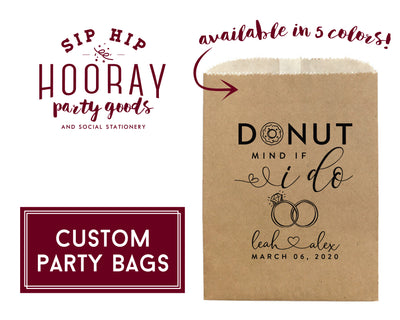 Personalized Wax Lined Party Bags