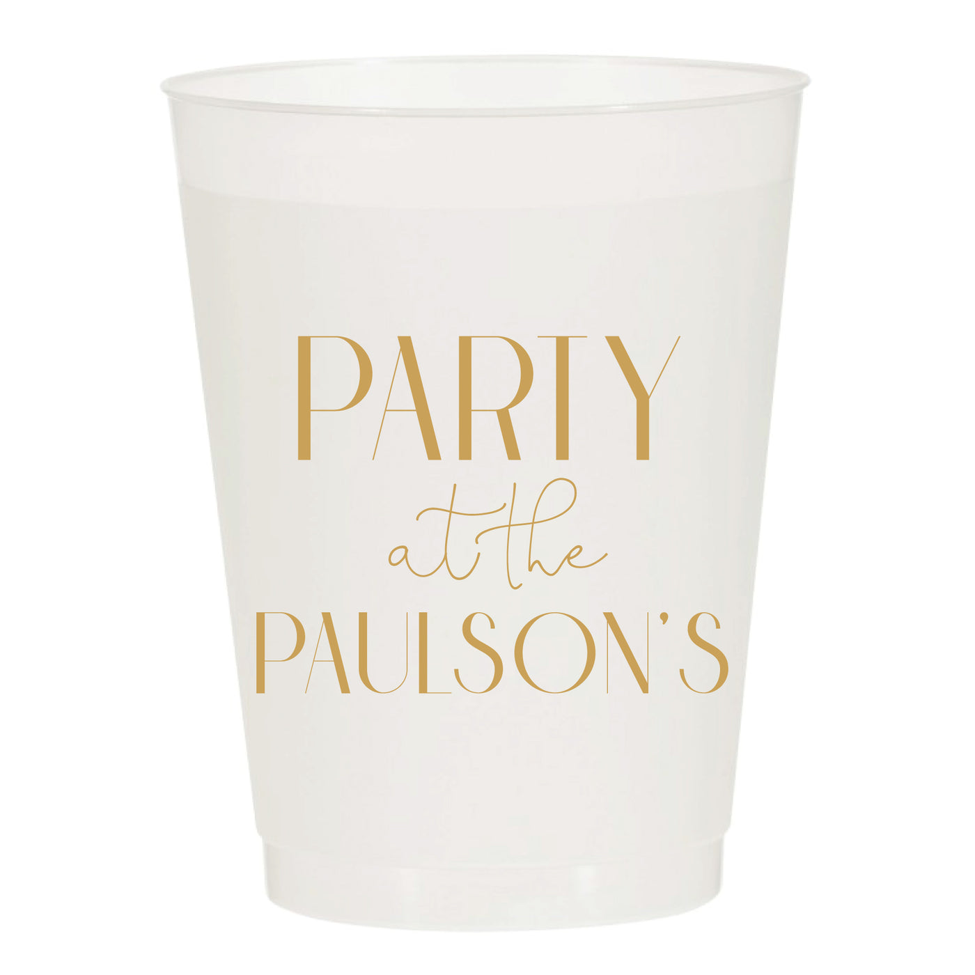At Home Collection | Custom Last Name Family House Frosted Cups