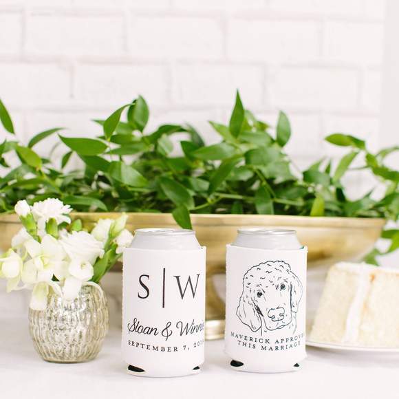 Custom Pet Drawing Can Coolers