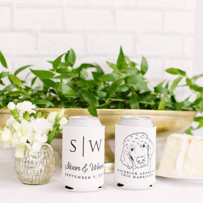 Custom Pet Drawing Can Coolers