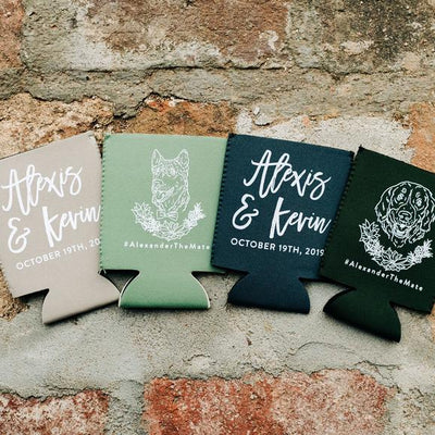 Neoprene Custom Pet Portrait Can Coolers