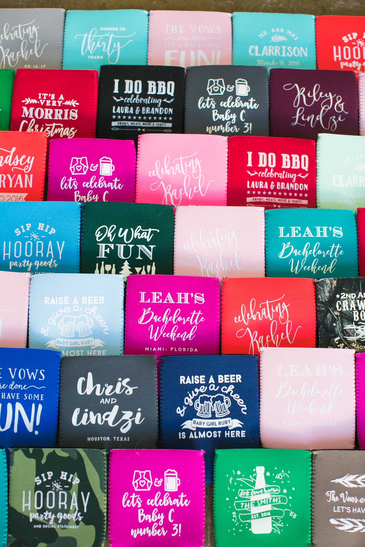 Custom Neoprene Wedding Can Cooler
