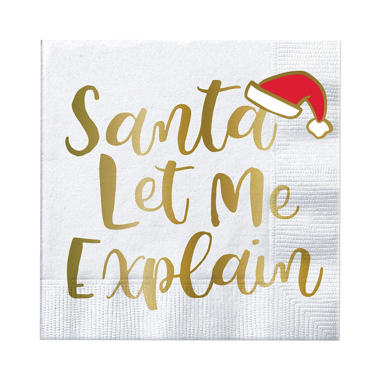 Santa Let Me Explain Christmas Cocktail Napkins
