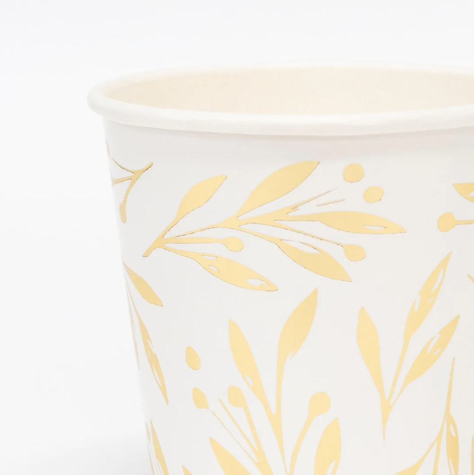 Gold Leaf Cups 8pk