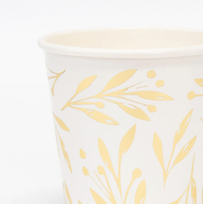 Gold Leaf Cups 8pk