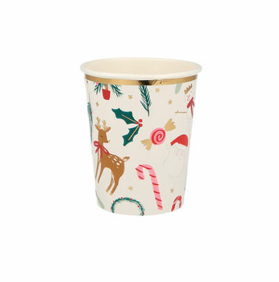 Festive Motif Cups 8pk
