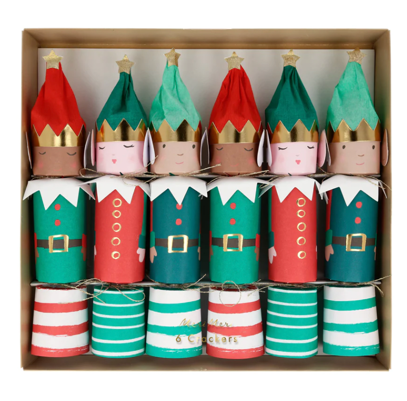 Elf Large Crackers 6pk