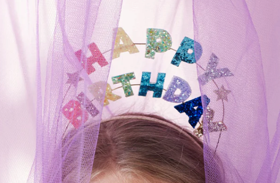 Happy Birthday Glitter Headband