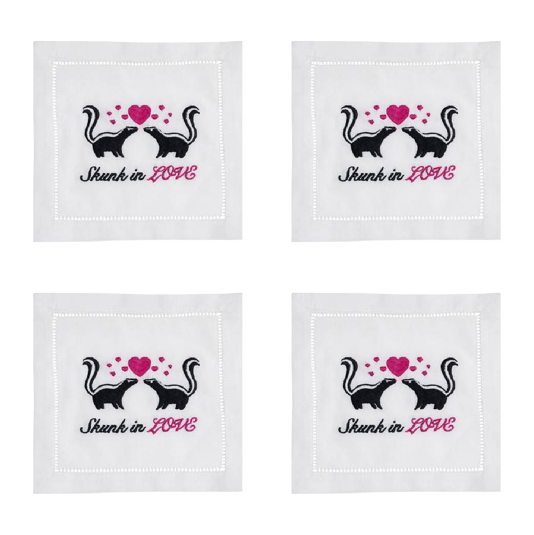 SKUNK IN LOVE COCKTAIL NAPKIN