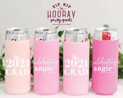 2021 Grad Celebration Neoprene Slim Can Coolers #0003