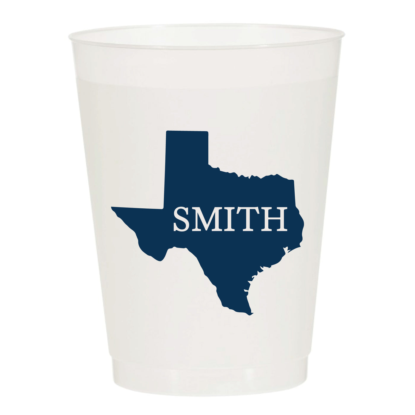 At Home Collection | Custom State Last Name Frosted Cups