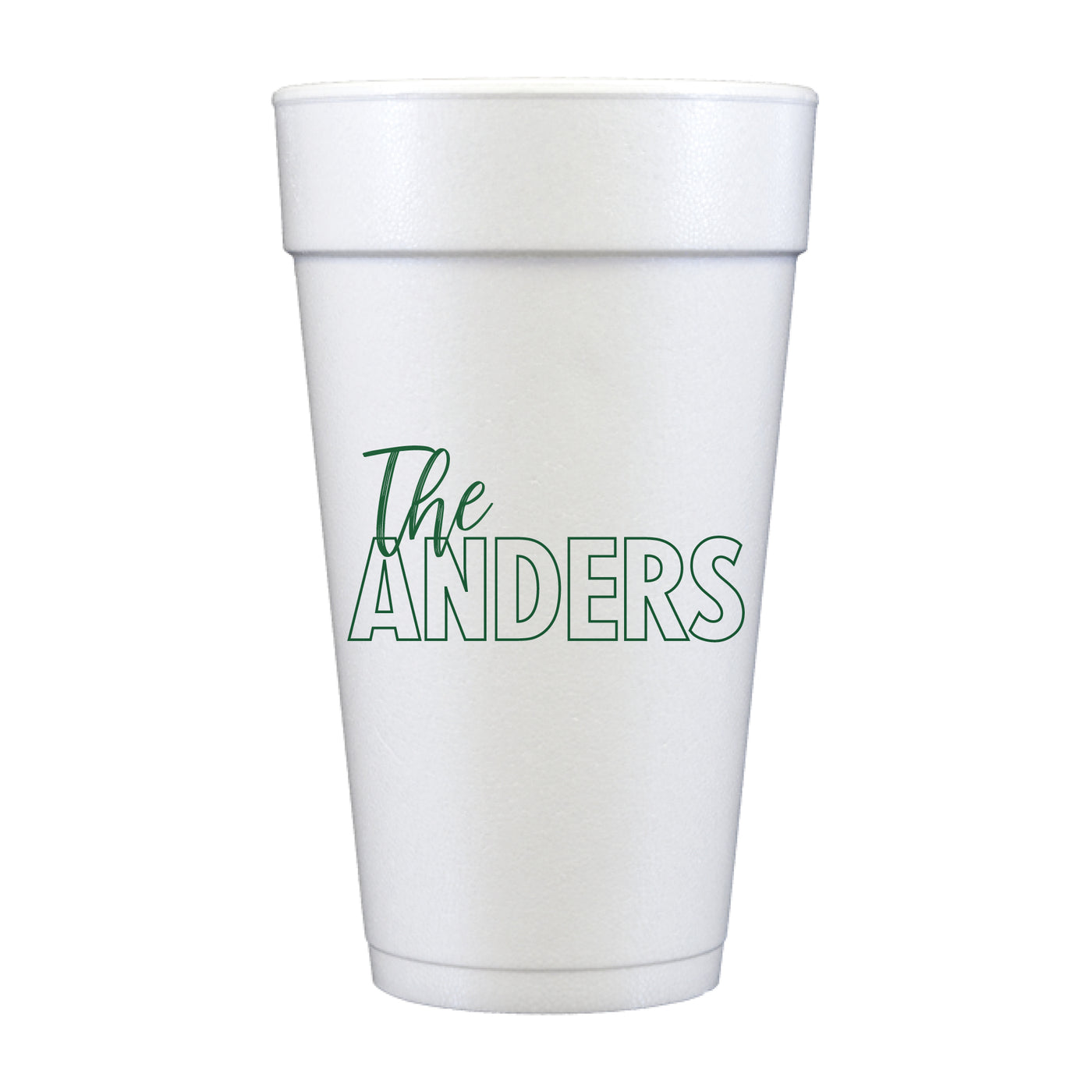 At Home Collection | Custom Last Name Foam Cups