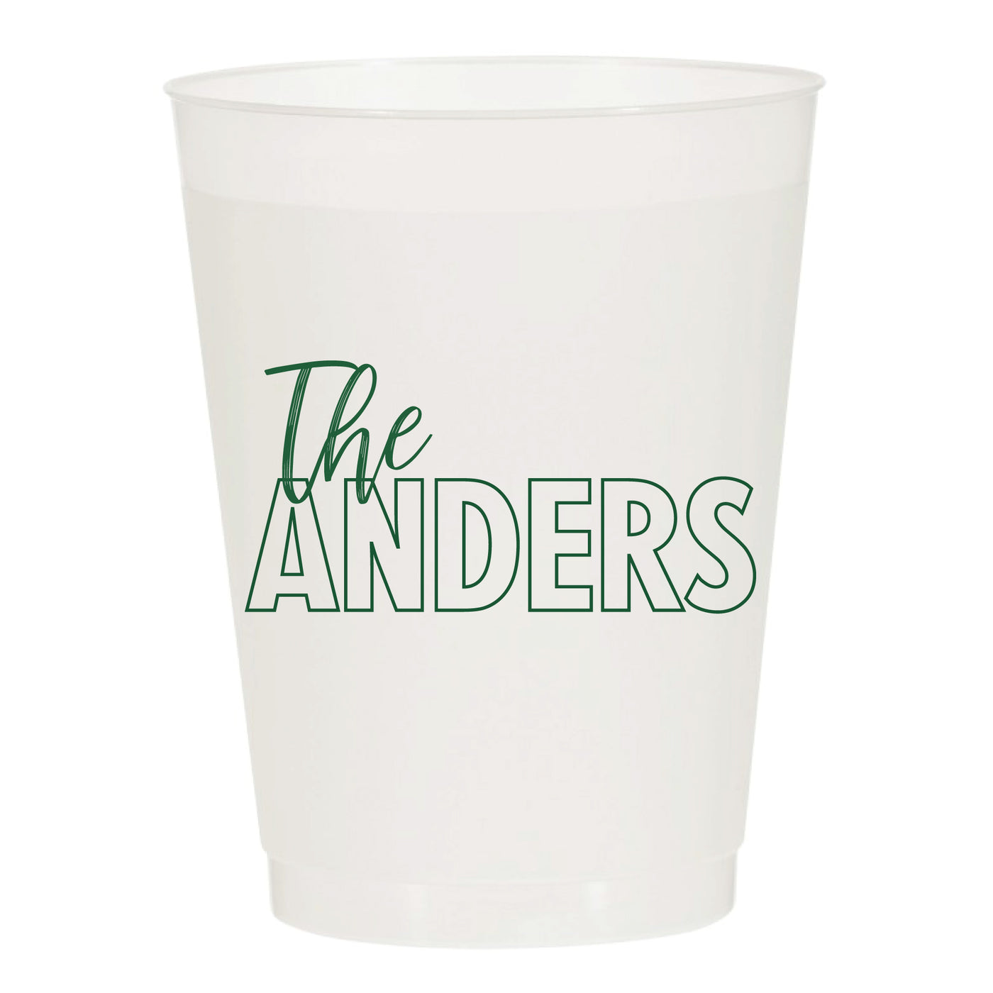 At Home Collection | Personalized Last Name Frosted Cups