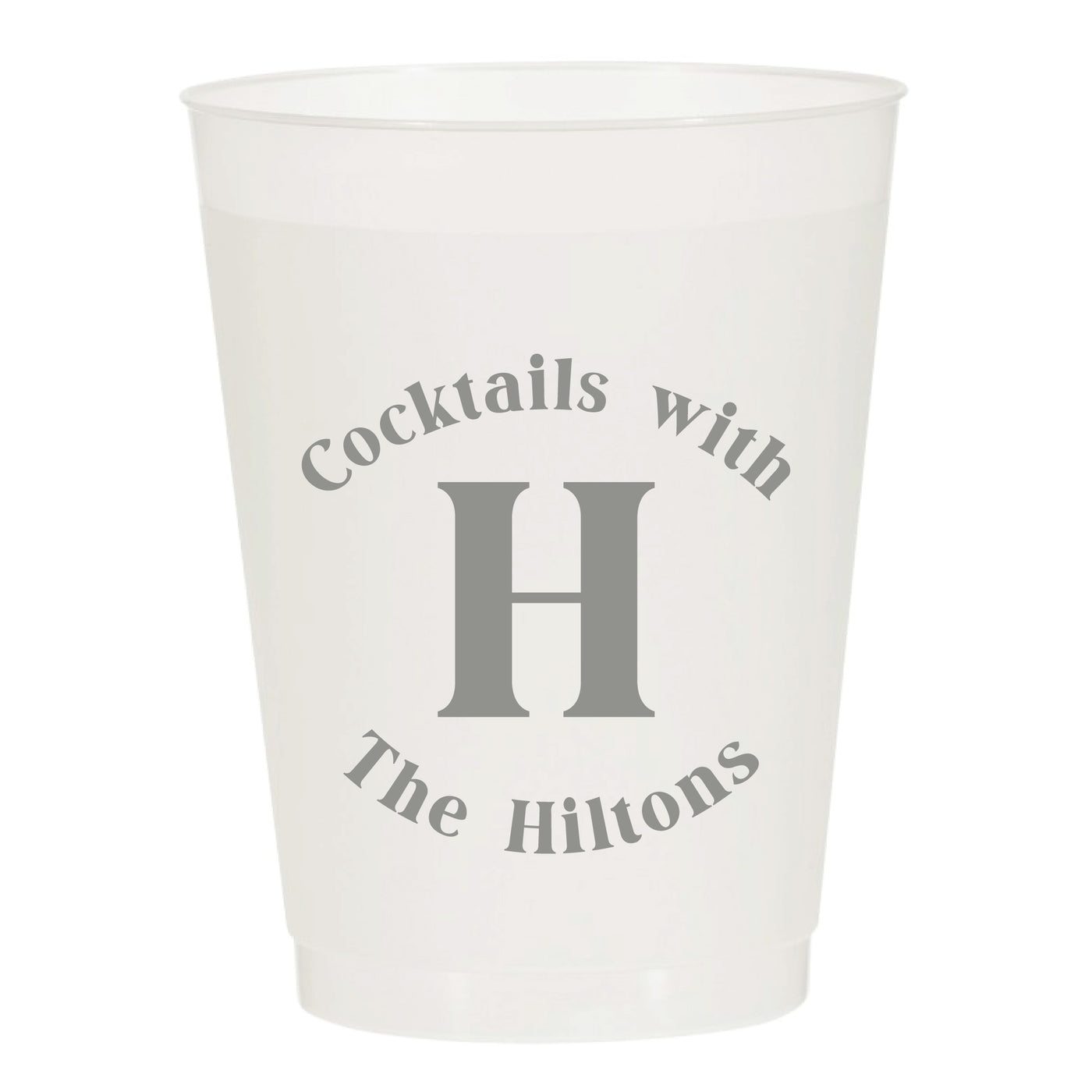 At Home Collection | Custom Last Name Cocktail House Frosted Cups